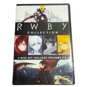 RWBY Collection DVD 3-Disc Set Volumes 1-3 Rooster Teeth Anime Action Series